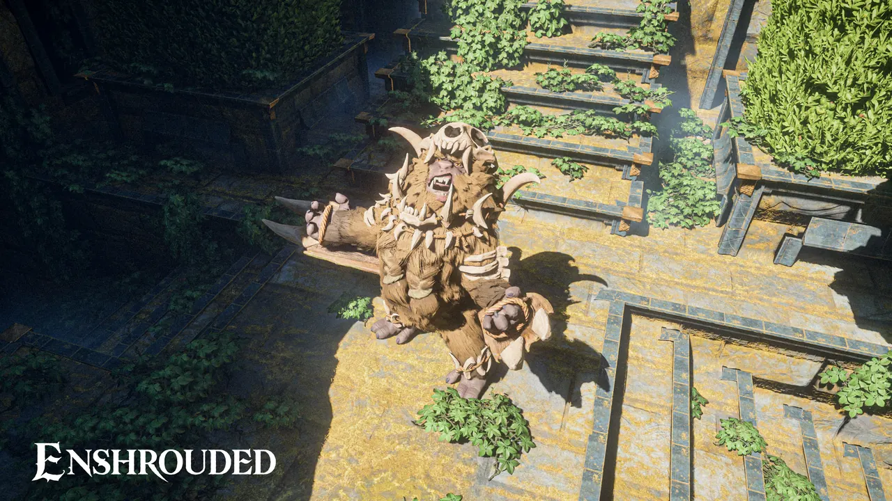 Players fighting a large enemy together inside the Shroud